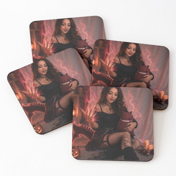 Item preview, Horned Gothic Girl with Crimson Magic designed and sold by OneStepFromArt.