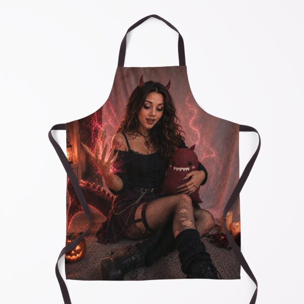 Item preview, Horned Gothic Girl with Crimson Magic designed and sold by OneStepFromArt.