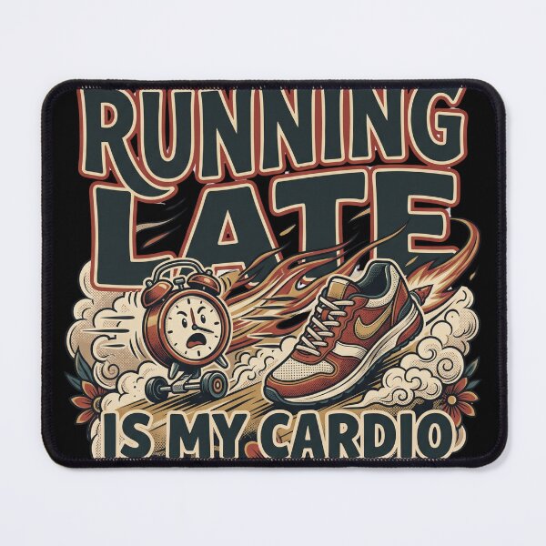 Item preview, Running Late Is My Cardio – Funny Fitness Design designed and sold by Origamoart.
