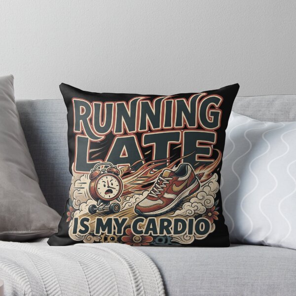 Item preview, Running Late Is My Cardio – Funny Fitness Design designed and sold by Origamoart.
