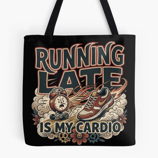 Item preview, Running Late Is My Cardio – Funny Fitness Design designed and sold by Origamoart.