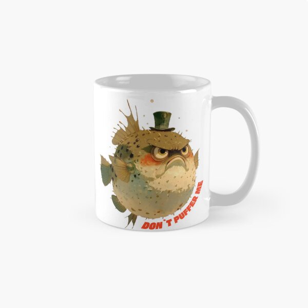 Item preview, Grumpy Pufferfish – Don’t Puffer Me designed and sold by AJ Art Studio.