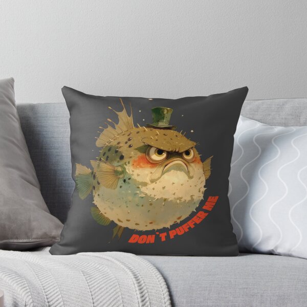 Item preview, Grumpy Pufferfish – Don’t Puffer Me designed and sold by AJ Art Studio.