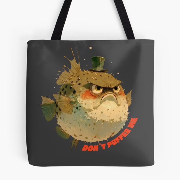 Item preview, Grumpy Pufferfish – Don’t Puffer Me designed and sold by AJ Art Studio.