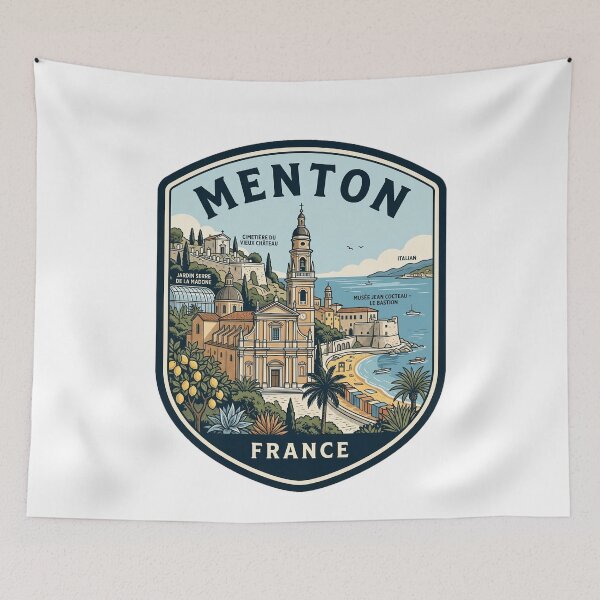 Item preview, Vintage Menton France French Riviera Coast designed and sold by k3rstman1.