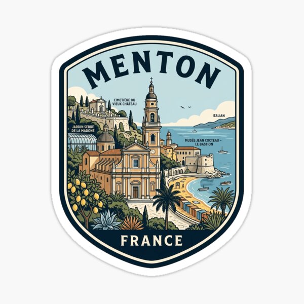 Item preview, Vintage Menton France French Riviera Coast designed and sold by k3rstman1.