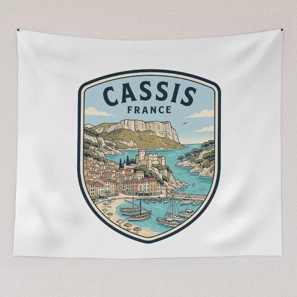 Item preview, Vintage Cassis France Coastal Harbor Travel designed and sold by k3rstman1.