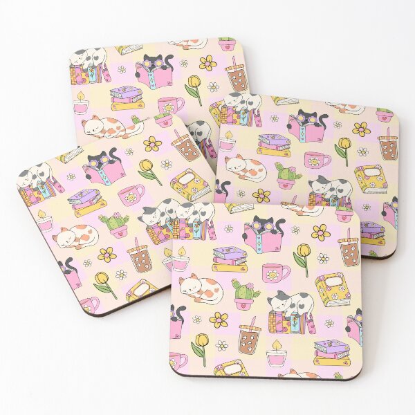 Item preview, Cozy Cat Books Coffee Seamless Pattern designed and sold by jianina-alondra.