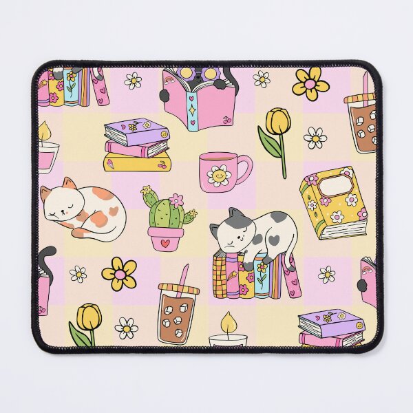 Item preview, Cozy Cat Books Coffee Seamless Pattern designed and sold by jianina-alondra.