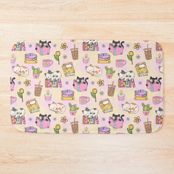 Item preview, Cozy Cat Books Coffee Seamless Pattern designed and sold by jianina-alondra.