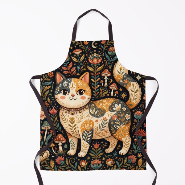 Item preview, Moonlit Meadow Cat Illustration designed and sold by Iampoji.