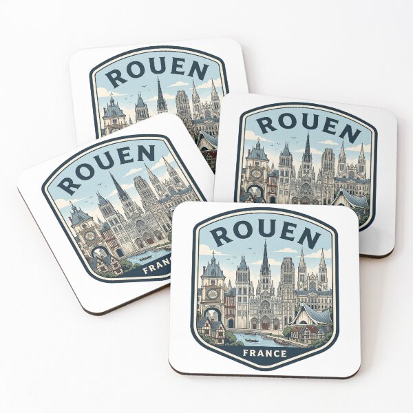 Item preview, Rouen France Vintage Travel Badge Skyline designed and sold by k3rstman1.