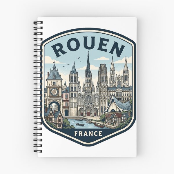 Item preview, Rouen France Vintage Travel Badge Skyline designed and sold by k3rstman1.