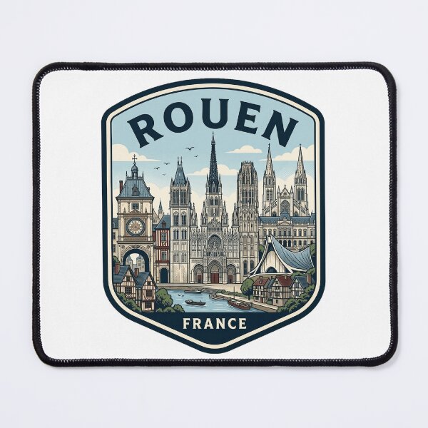 Item preview, Rouen France Vintage Travel Badge Skyline designed and sold by k3rstman1.