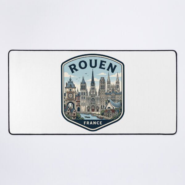 Item preview, Rouen France Vintage Travel Badge Skyline designed and sold by k3rstman1.