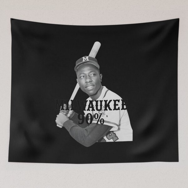 Item preview, Hank Aaron Vintage Milwaukee Braves Baseball designed and sold by ChemiCrocheting.