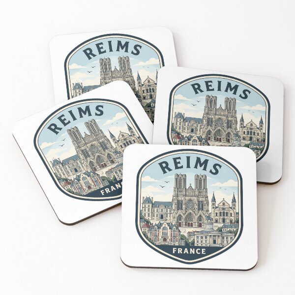 Item preview, Vintage Reims France Travel Badge Illustration designed and sold by k3rstman1.