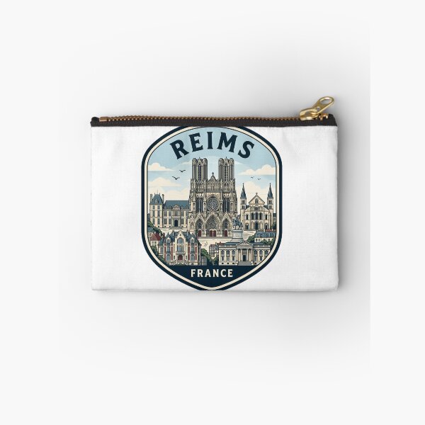 Item preview, Vintage Reims France Travel Badge Illustration designed and sold by k3rstman1.