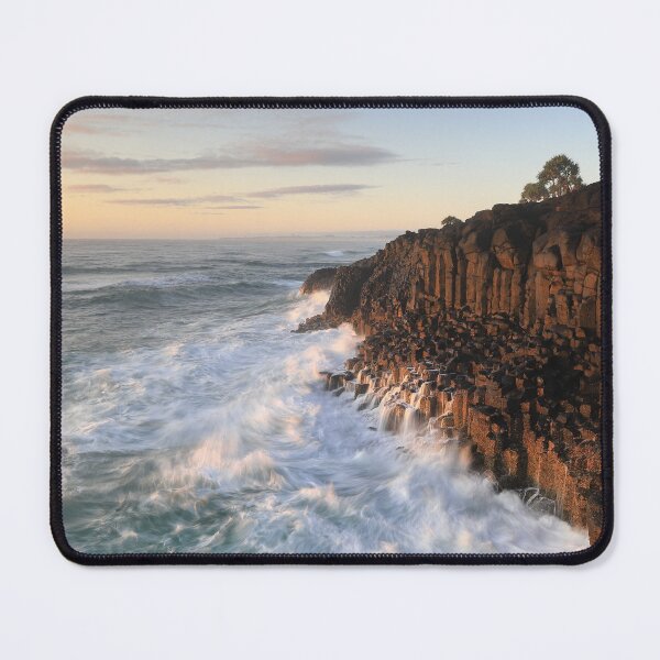 Item preview, Volcanic rock pillars at Fingal Head in the early morning sunlight designed and sold by Rachel Elizabeth Photography.