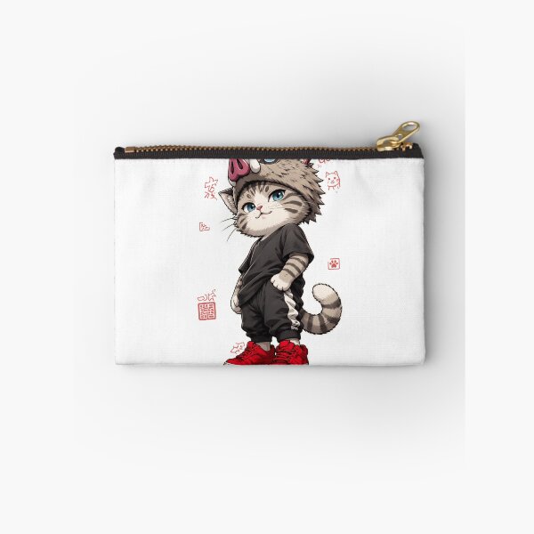 Item preview, Funny Anime Boar Mask Cat Pawsitive Vibes designed and sold by WelLarsDigitals.