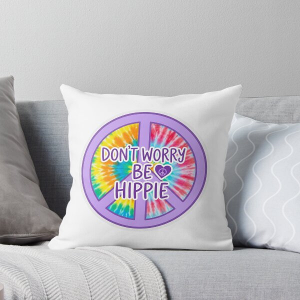 Item preview, Dont Worry Be Hippie Tie Dye Peace Sign Retro designed and sold by raedattia.