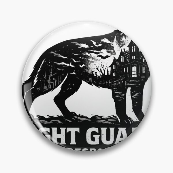 Item preview, Night Guard No Trespassing German Shepherd Halloween Haunted House designed and sold by KnrNazimTHRE4DS.
