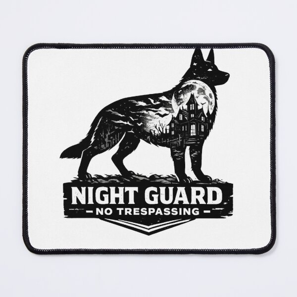 Item preview, Night Guard No Trespassing German Shepherd Halloween Haunted House designed and sold by KnrNazimTHRE4DS.