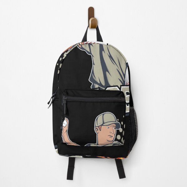 Item preview, Retro Pitcher Fire Ball Sport Illustration designed and sold by ChemiCrocheting.