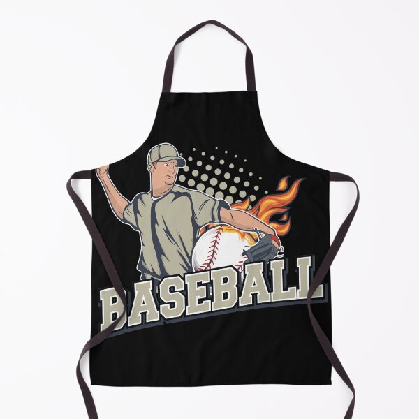 Item preview, Retro Pitcher Fire Ball Sport Illustration designed and sold by ChemiCrocheting.