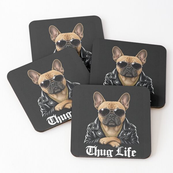 Item preview, Cool French Bulldog – “Thug Life” Funny Dog Art designed and sold by Luna & Cleo Creative.