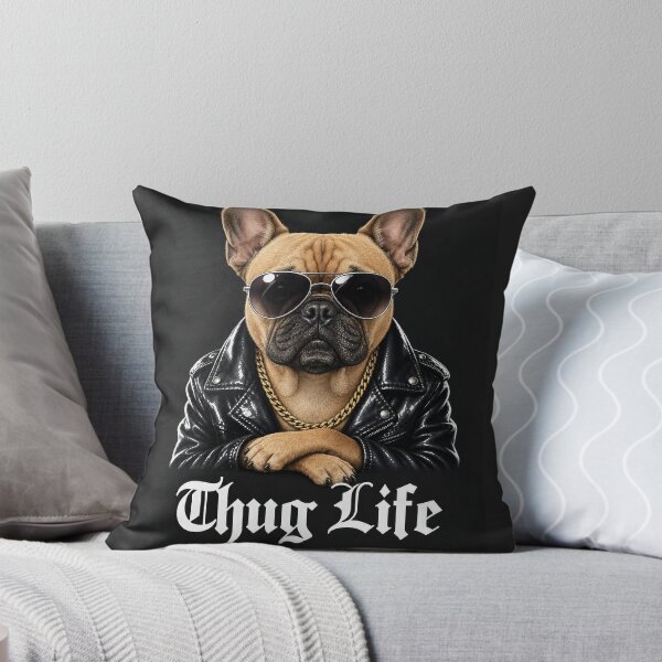 Item preview, Cool French Bulldog – “Thug Life” Funny Dog Art designed and sold by Luna & Cleo Creative.