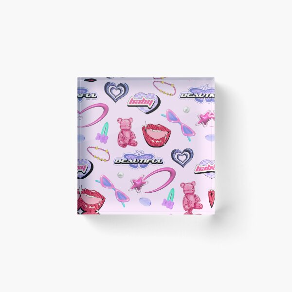Item preview, Glossy Y2K Bling Icons Seamless Pattern designed and sold by jianina-alondra.