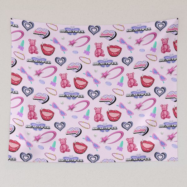 Item preview, Glossy Y2K Bling Icons Seamless Pattern designed and sold by jianina-alondra.