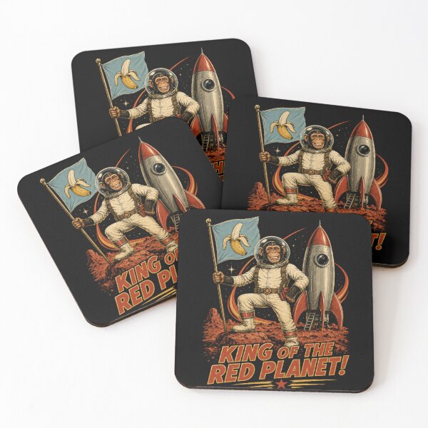 Item preview, King of the Red Planet! – Retro Mars Space Chimp designed and sold by Quantum Fashion.