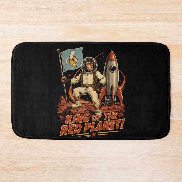 Item preview, King of the Red Planet! – Retro Mars Space Chimp designed and sold by Quantum Fashion.