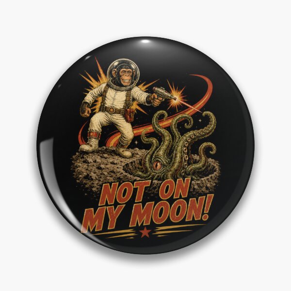 Item preview, Not on My Moon! – Retro Astronaut vs Tentacle Alien designed and sold by Quantum Fashion.
