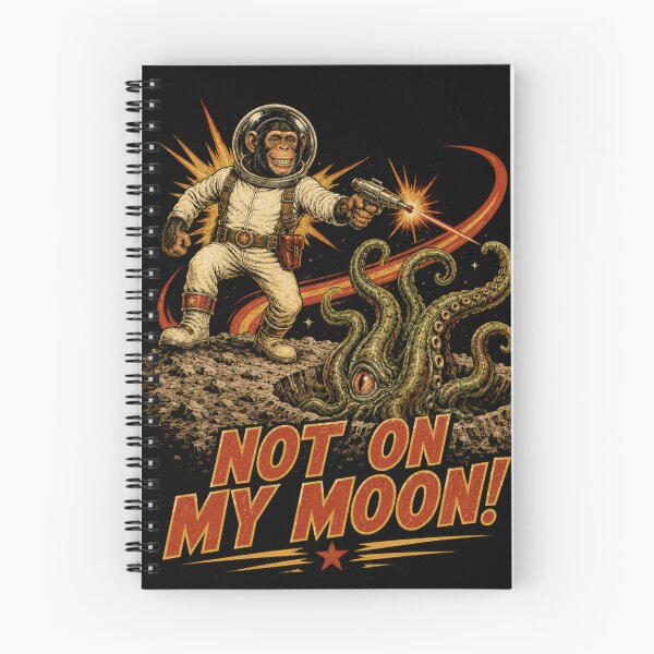 Item preview, Not on My Moon! – Retro Astronaut vs Tentacle Alien designed and sold by Quantum Fashion.