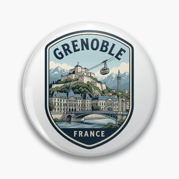 Item preview, Grenoble France Vintage Travel Badge designed and sold by k3rstman1.