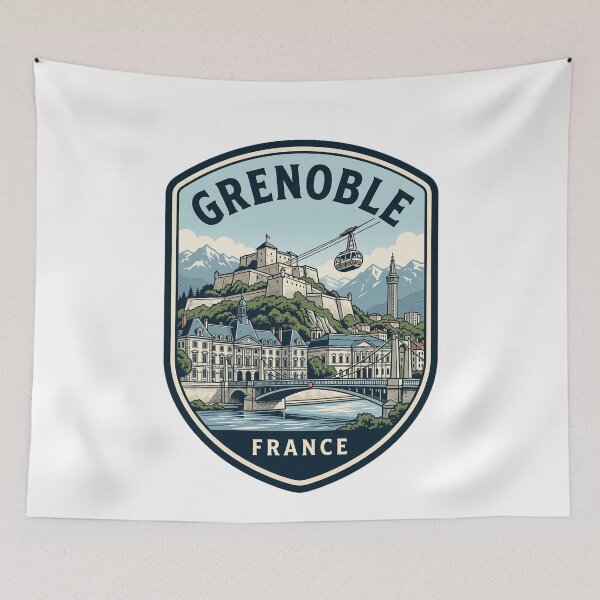 Item preview, Grenoble France Vintage Travel Badge designed and sold by k3rstman1.