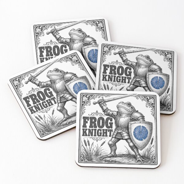 Item preview, CULTURE Frog Knight — Medieval Illuminated Manuscript Style Art Print designed and sold by Uglyandcute.