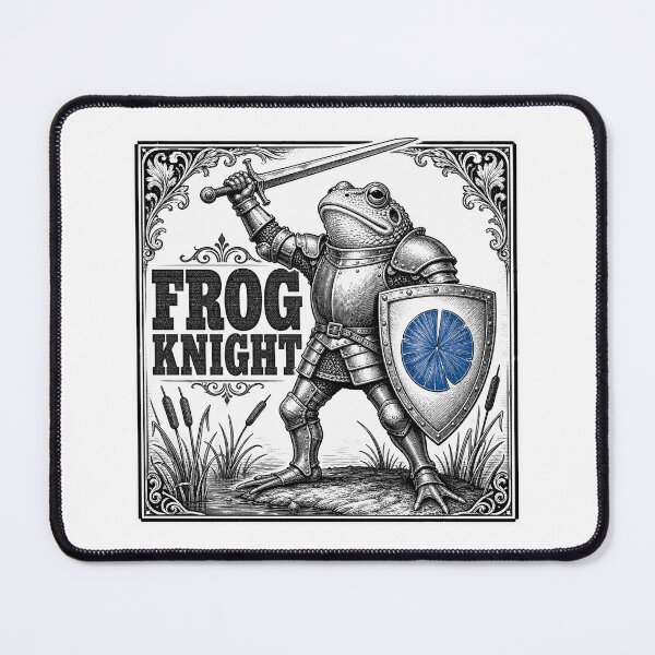 Item preview, CULTURE Frog Knight — Medieval Illuminated Manuscript Style Art Print designed and sold by Uglyandcute.