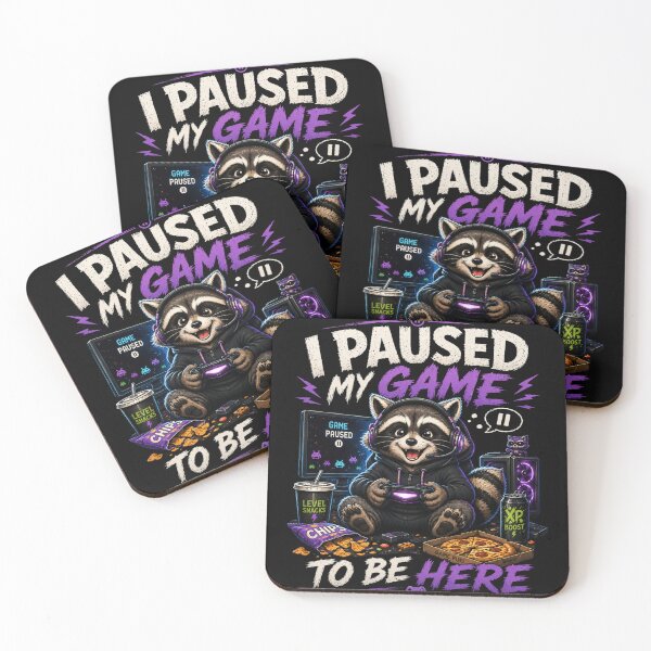 Item preview, I Paused My Game to Be Here Raccoon T-Shirt – Funny Gamer Cute Animal Graphic Tee designed and sold by Artimax-Studio.