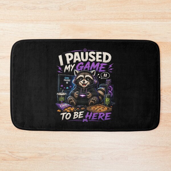 Item preview, I Paused My Game to Be Here Raccoon T-Shirt – Funny Gamer Cute Animal Graphic Tee designed and sold by Artimax-Studio.