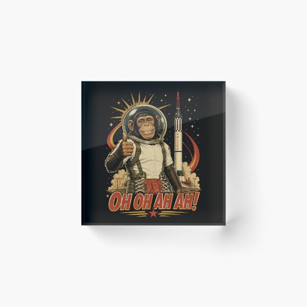 Item preview, Oh Oh Ah Ah! – Vintage Space Chimp Astronaut designed and sold by Quantum Fashion.