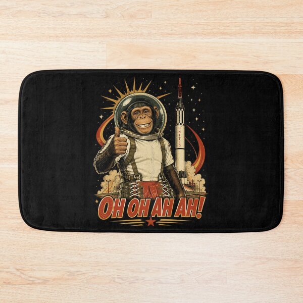 Item preview, Oh Oh Ah Ah! – Vintage Space Chimp Astronaut designed and sold by Quantum Fashion.