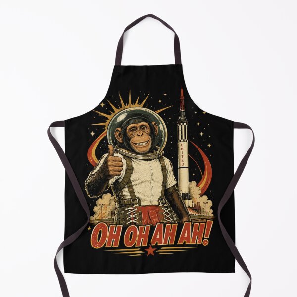 Item preview, Oh Oh Ah Ah! – Vintage Space Chimp Astronaut designed and sold by Quantum Fashion.