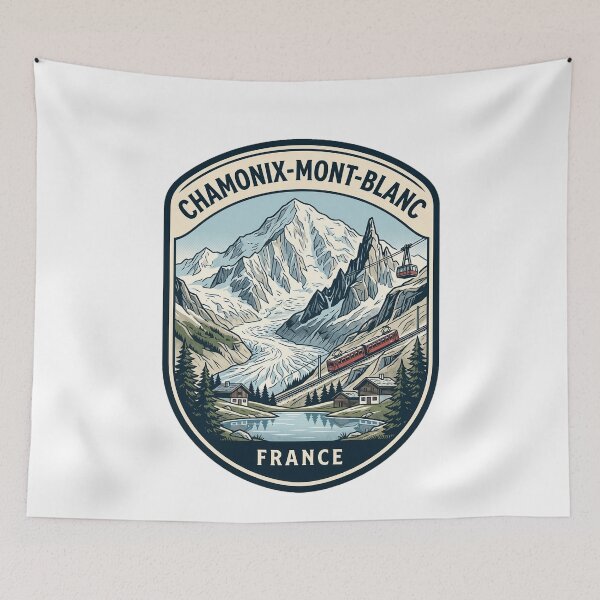 Item preview, Vintage Chamonix Mont Blanc France Mountain Hiking designed and sold by k3rstman1.