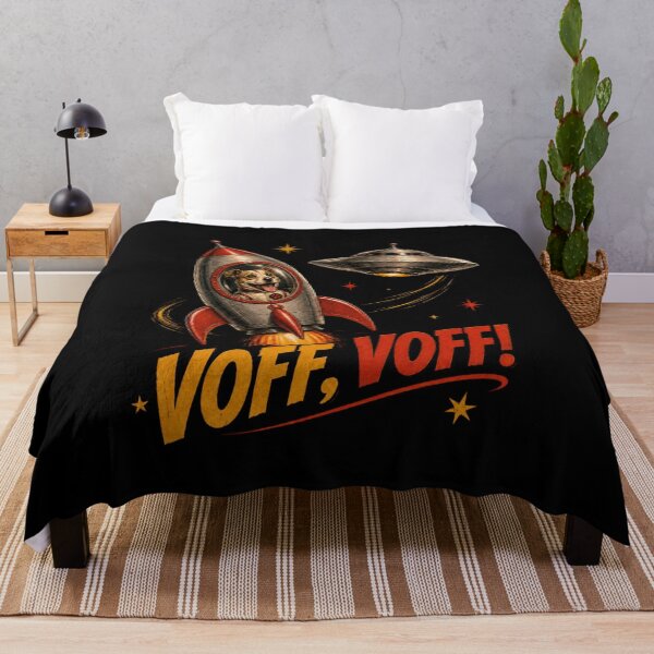 Item preview, Voff! Voff! – Vintage Sci-Fi Dog Astronaut designed and sold by Quantum Fashion.