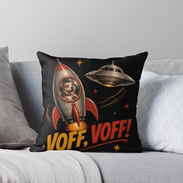 Item preview, Voff! Voff! – Vintage Sci-Fi Dog Astronaut designed and sold by Quantum Fashion.