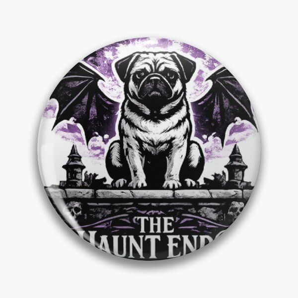 Item preview, The Haunt Ends Where I Sit Pug Halloween Bat Wings designed and sold by KnrNazimTHRE4DS.